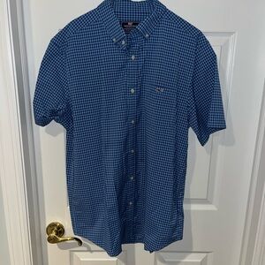 Vineyard Vines Men's Blue Gingham Shirt